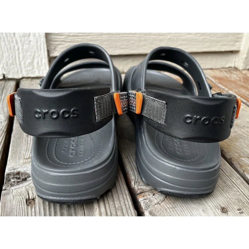 New! Crocs Classic All Terrain Men’s 13 Sandals - Slate Gray/Orange